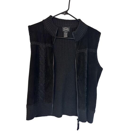 Designers Original Black Suede Vest Woman Size Small - Picture 3 of 4